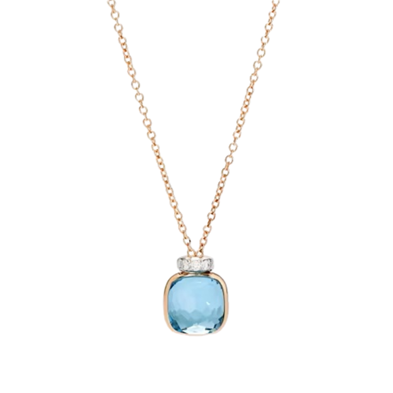 Nudo mini necklace with pendant sky blue topaz